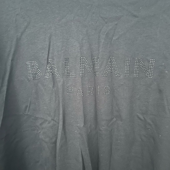 BNWT Balmain Paris Black Logo Tee Shirt - Picture 2 of 7